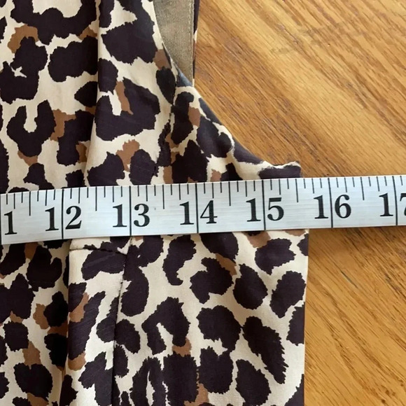 Steven Alan silk sleeveless dress Cheetah print Cream tan brown Size 0 - Picture 4 of 13